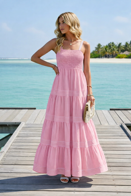Smocked Tiered Maxi Dress