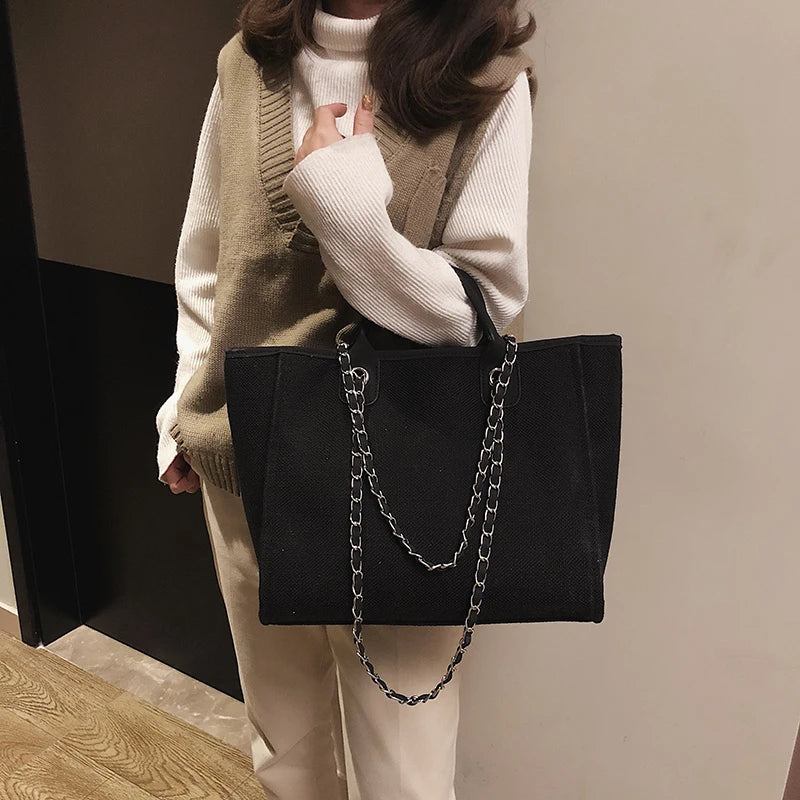 Large Canvas Tote Women’s Travel Handbag