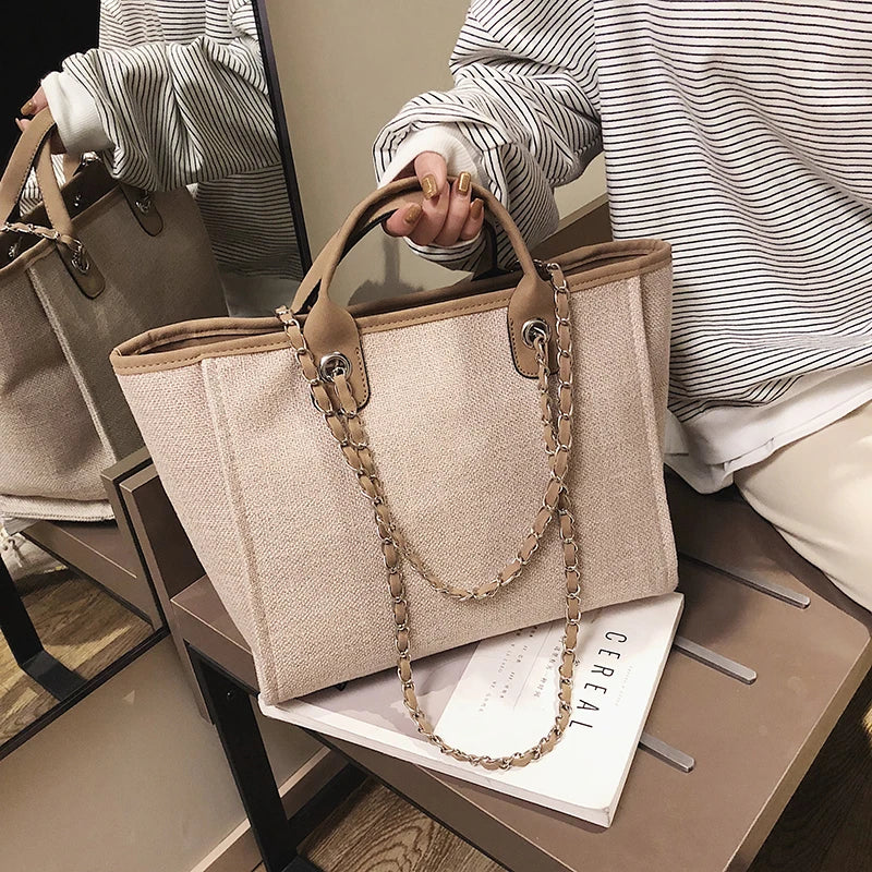 Large Canvas Tote Women’s Travel Handbag