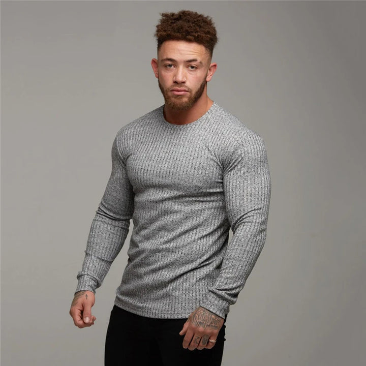 Turtleneck Sweater Men Slim Casual Knit