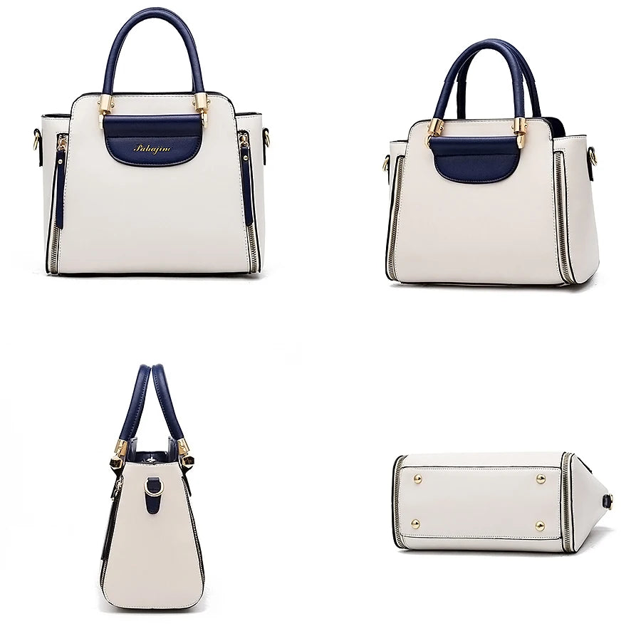 PU Hit-Color Shoulder Bag