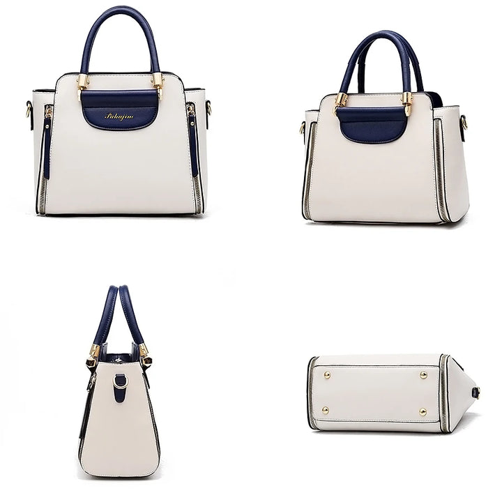 PU Hit-Color Shoulder Bag