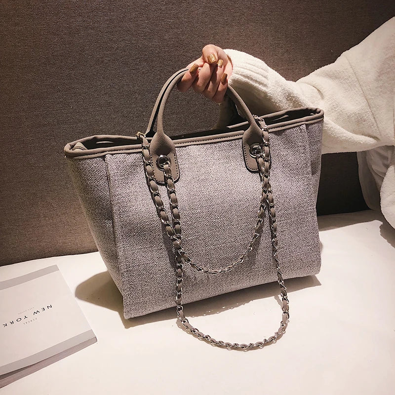 Large Canvas Tote Women’s Travel Handbag