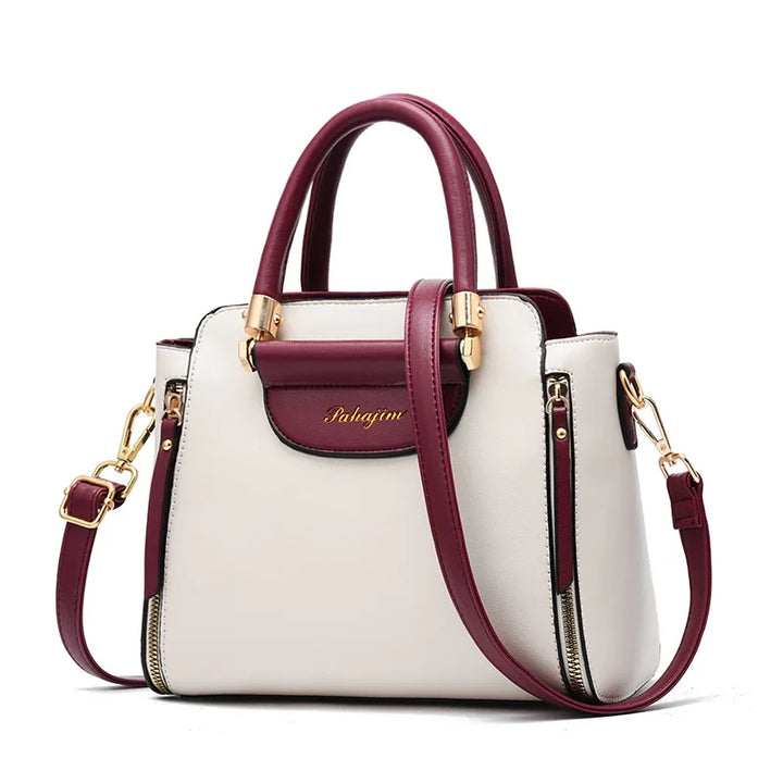 PU Hit-Color Shoulder Bag