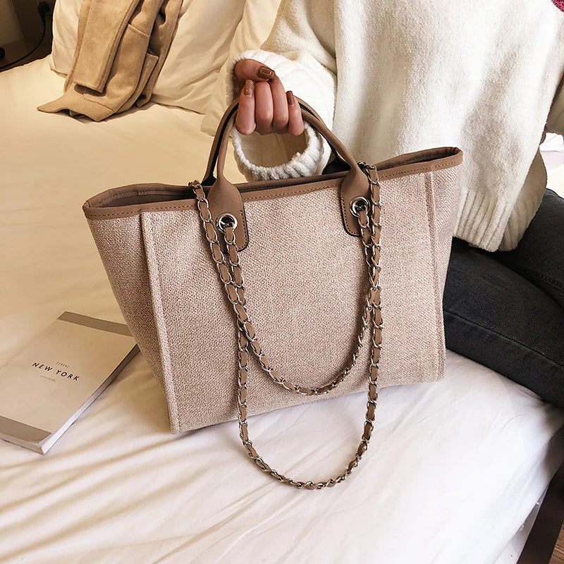 Large Canvas Tote Women’s Travel Handbag