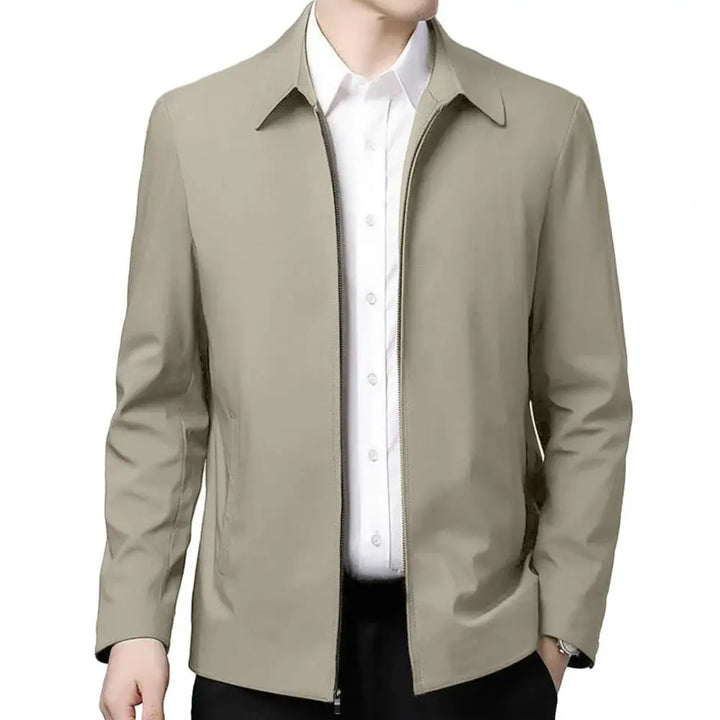 Men’s Casual Lapel Jacket with Zipper