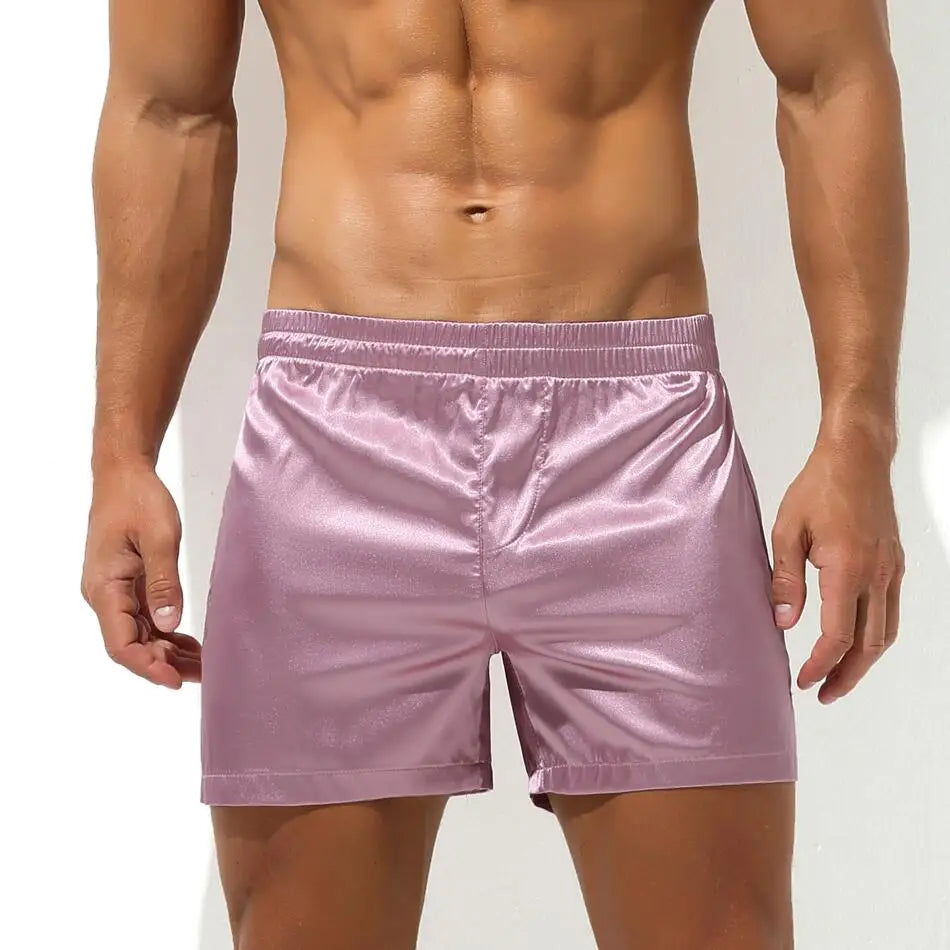 Soft Silk Pajamas Boxers for Men 2025