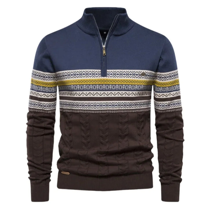 Knitted Half Zipper Sweater for Men