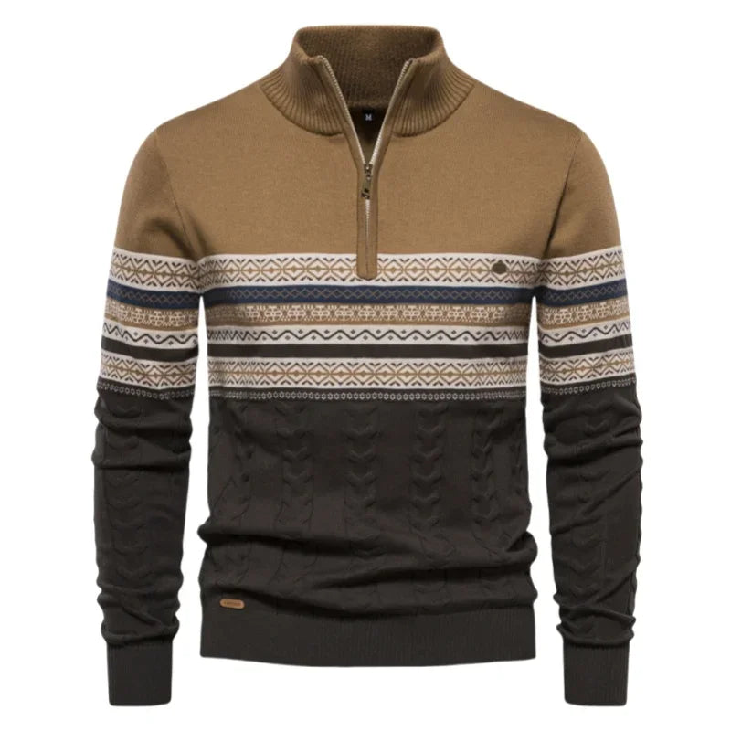 Knitted Half Zipper Sweater for Men