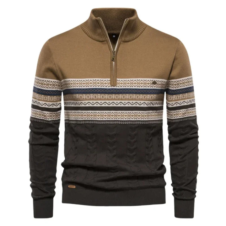 Knitted Half Zipper Sweater for Men