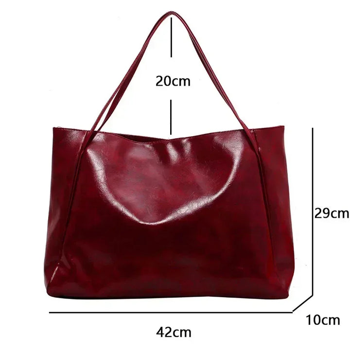 Women’s PU Tote Bag Retro Bucket Style