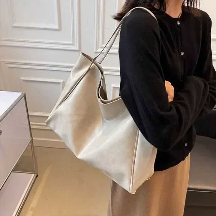 Women’s PU Tote Bag Retro Bucket Style