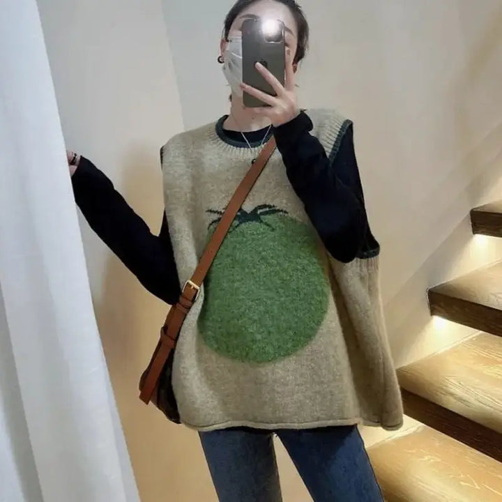 Vintage V-Neck Sweater Vest Women’s