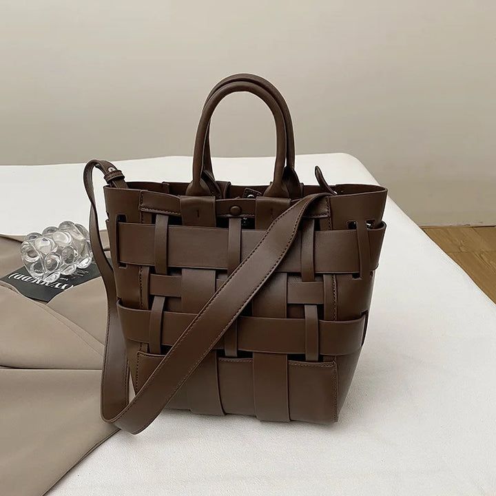 Woven Shoulder Bag Elegant Women’s Tote