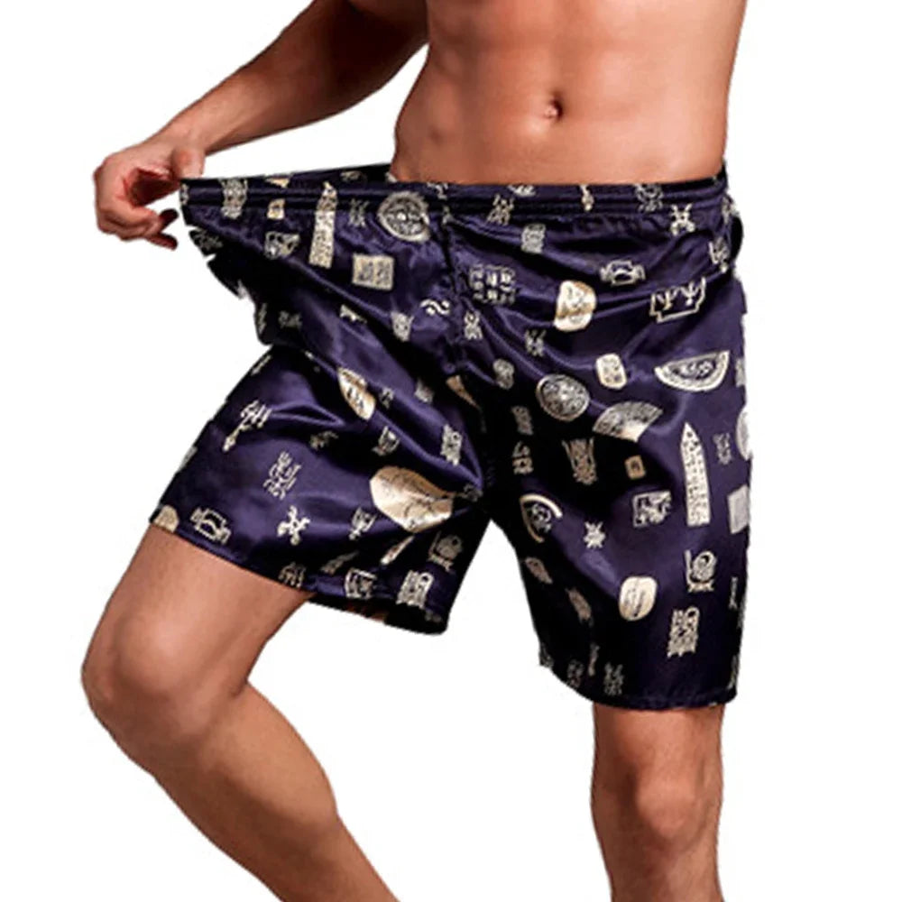 Men's Silk Satin Pajama Shorts 2025