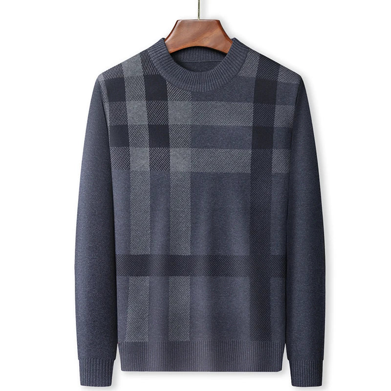Men’s Knitted Pullover Striped Wool Sweater