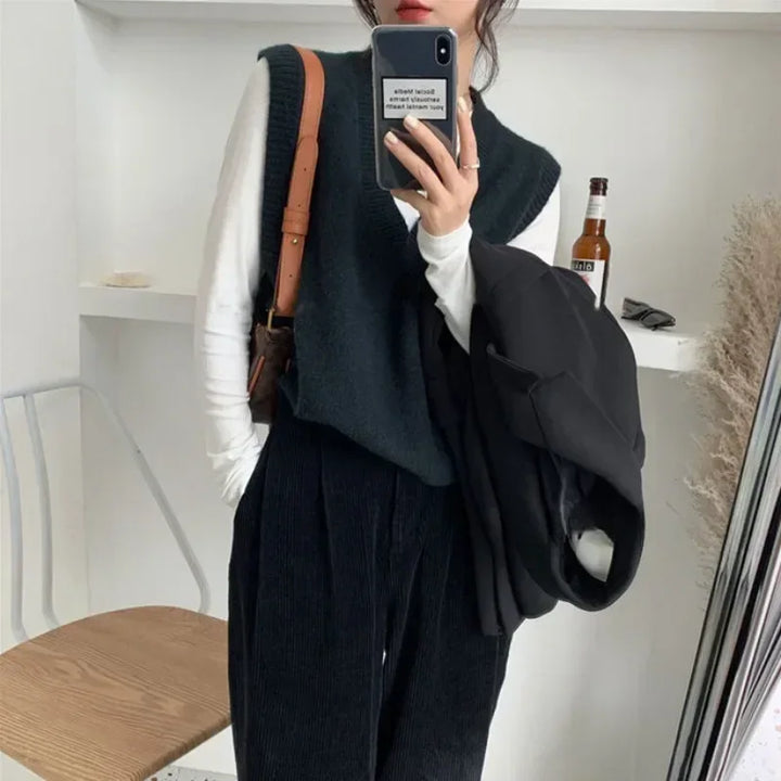 Cropped Knitwear Vest Autumn 2024