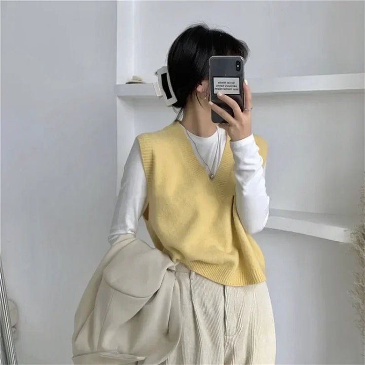 Cropped Knitwear Vest Autumn 2024