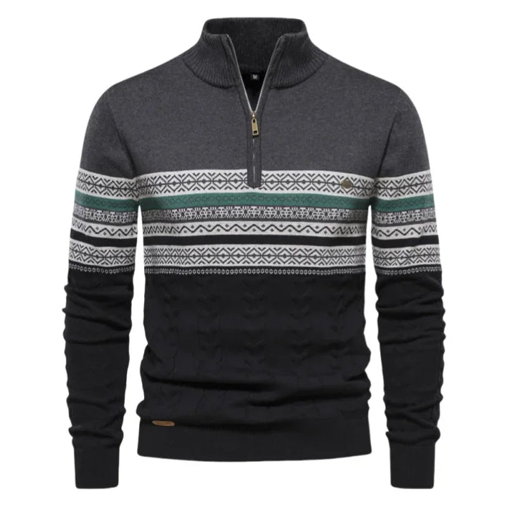Knitted Half Zipper Sweater for Men
