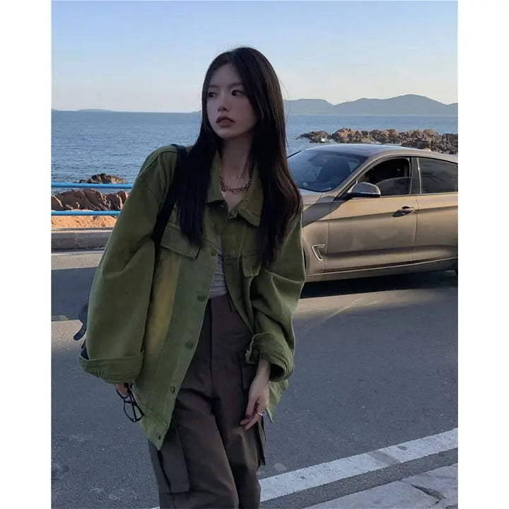 Denim Workwear Coat Women’s Style