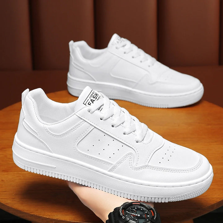 Men’s Chunky White Leather Casual Shoes