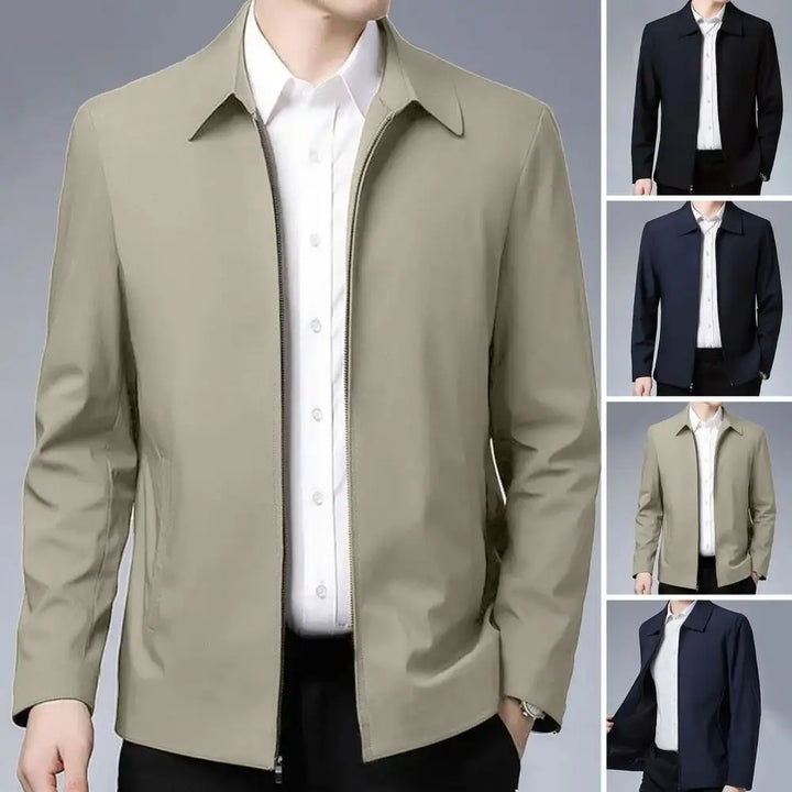 Men’s Casual Lapel Jacket with Zipper