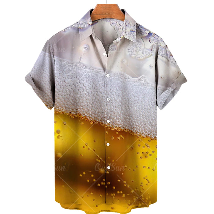 Men’s Casual Beer Shirt Vacation & Beach Wear
