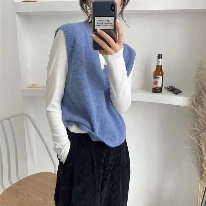 Cropped Knitwear Vest Autumn 2024