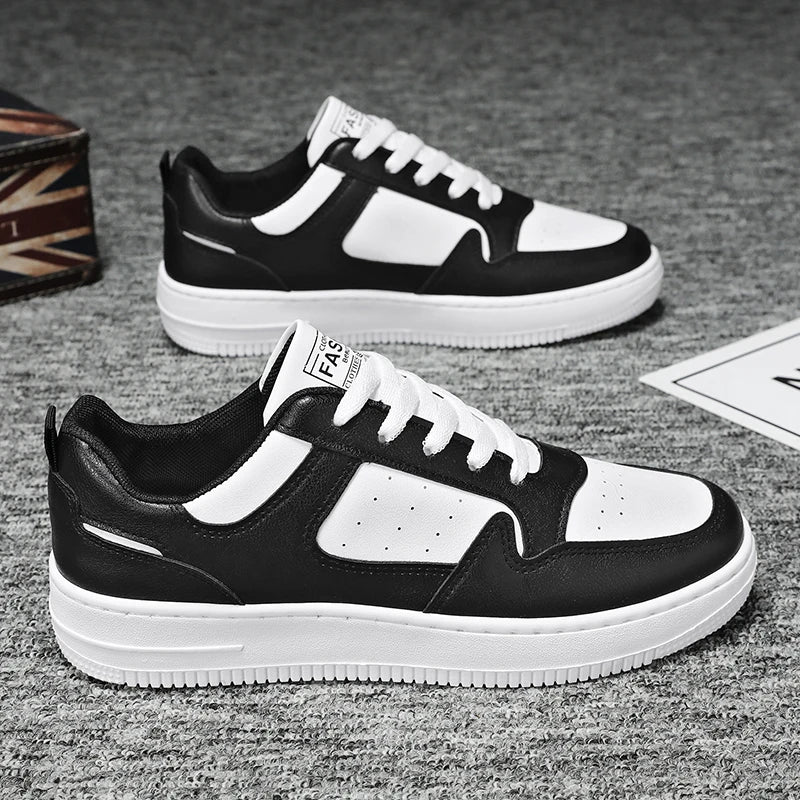 Men’s Chunky White Leather Casual Shoes