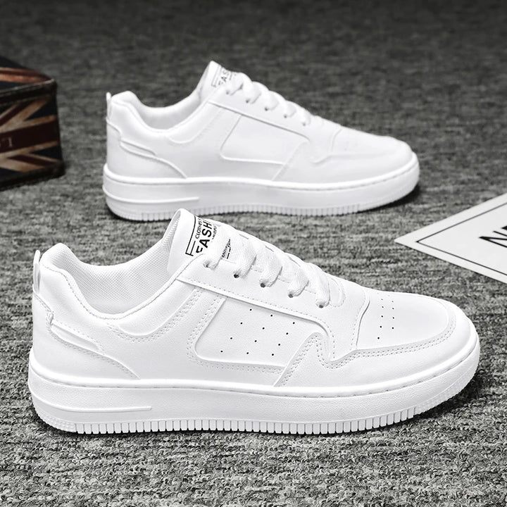 Men’s Chunky White Leather Casual Shoes