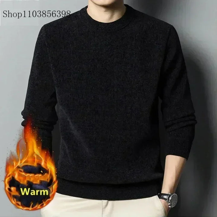 Men’s Thick Fleece-lined Sweater 2025