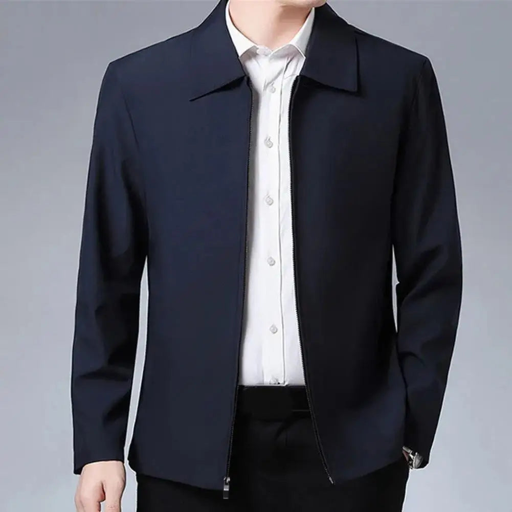 Men’s Casual Lapel Jacket with Zipper