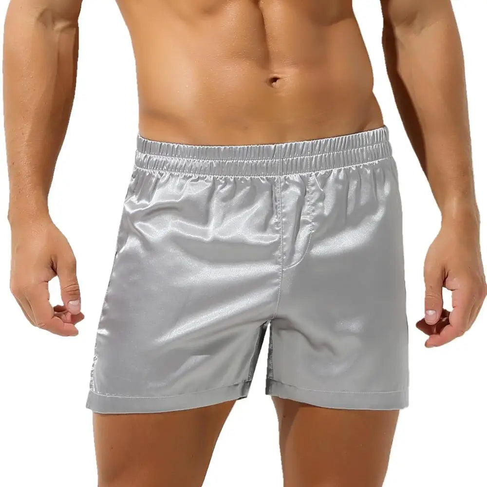 Soft Silk Pajamas Boxers for Men 2025