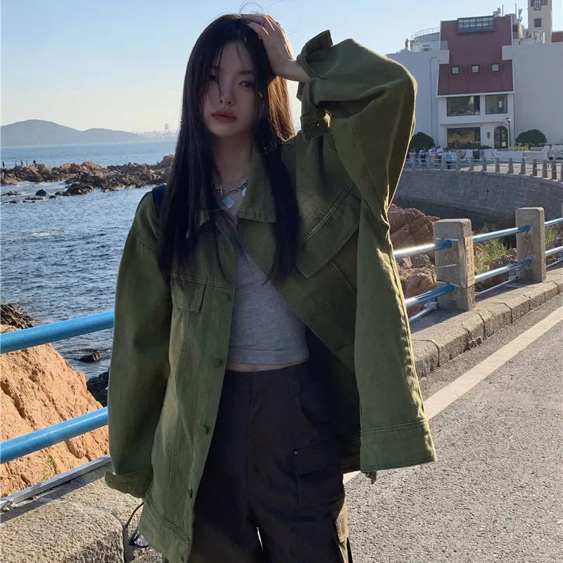 Denim Workwear Coat Women’s Style