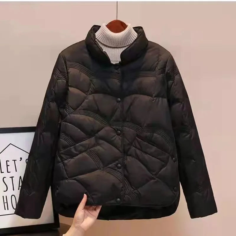 Short Puffer Coat Women’s Cotton Parka