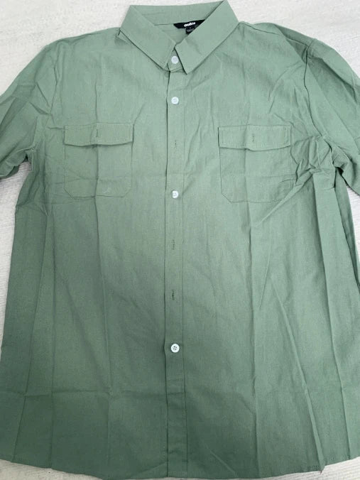 Men’s Casual Linen-Blend Button-up Shirt