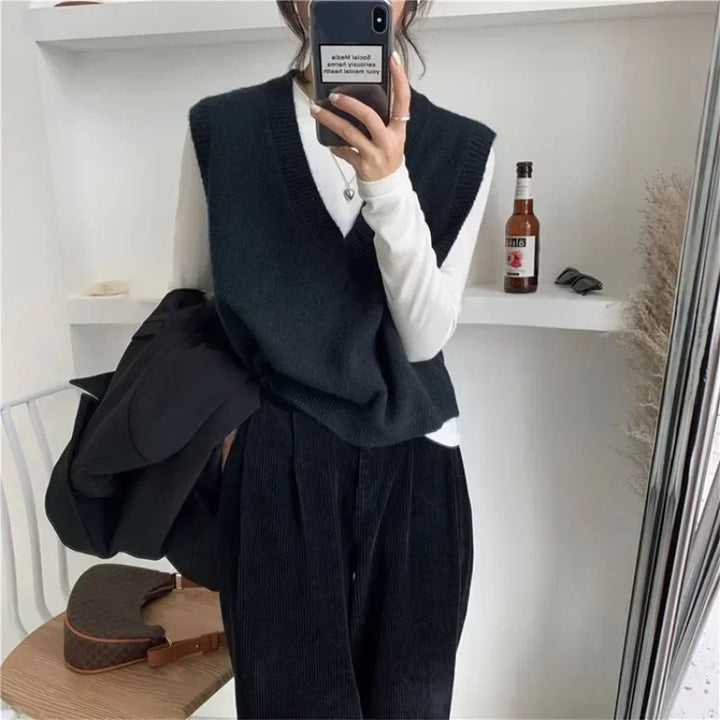 Cropped Knitwear Vest Autumn 2024