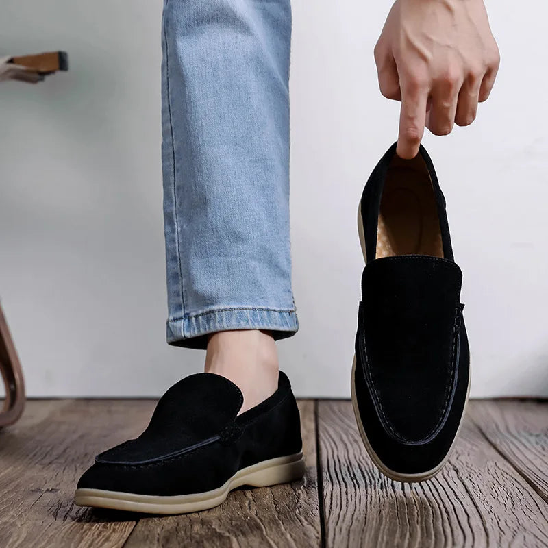 Cow Suede Leather Loafers