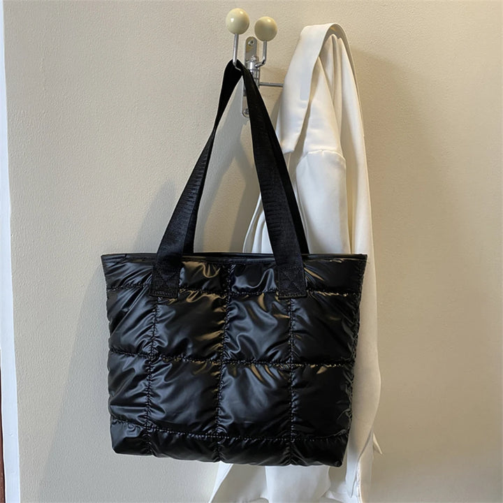 Cotton-Padded Tote Bag Quilted & Spacious