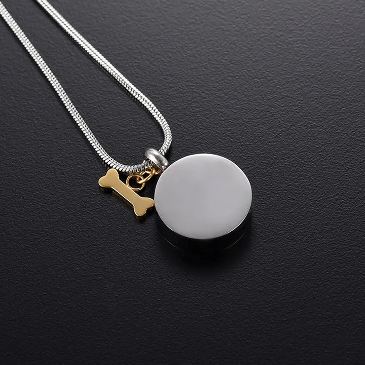 Paw Print Urn Necklace Pet Memorial Pendant
