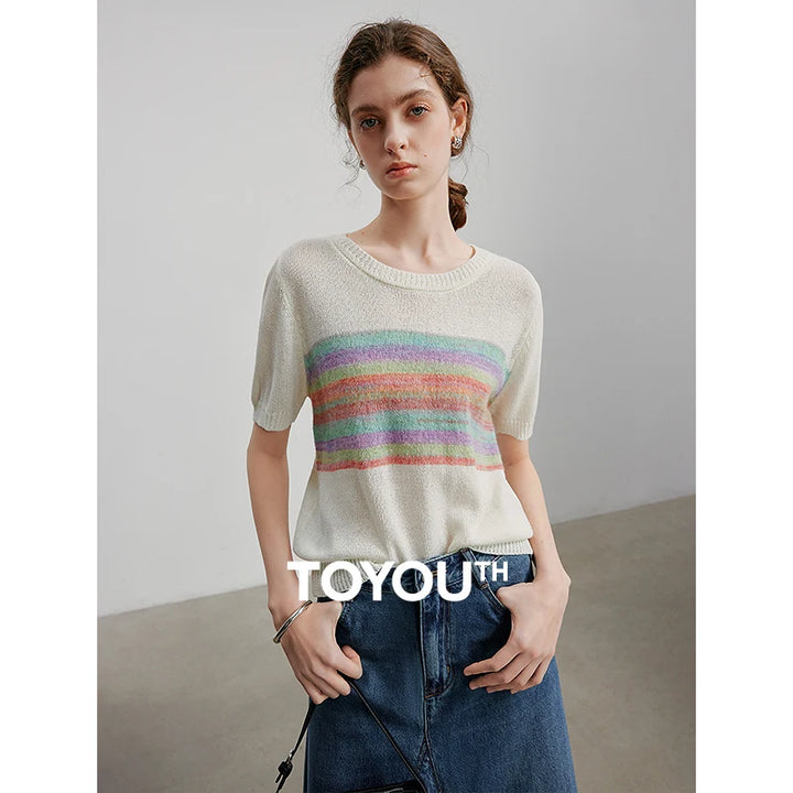 Striped Knitwear Vest TOYOUTH