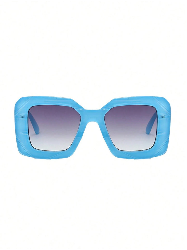 Stylish large square-frame women's sunglasses with UV protection.