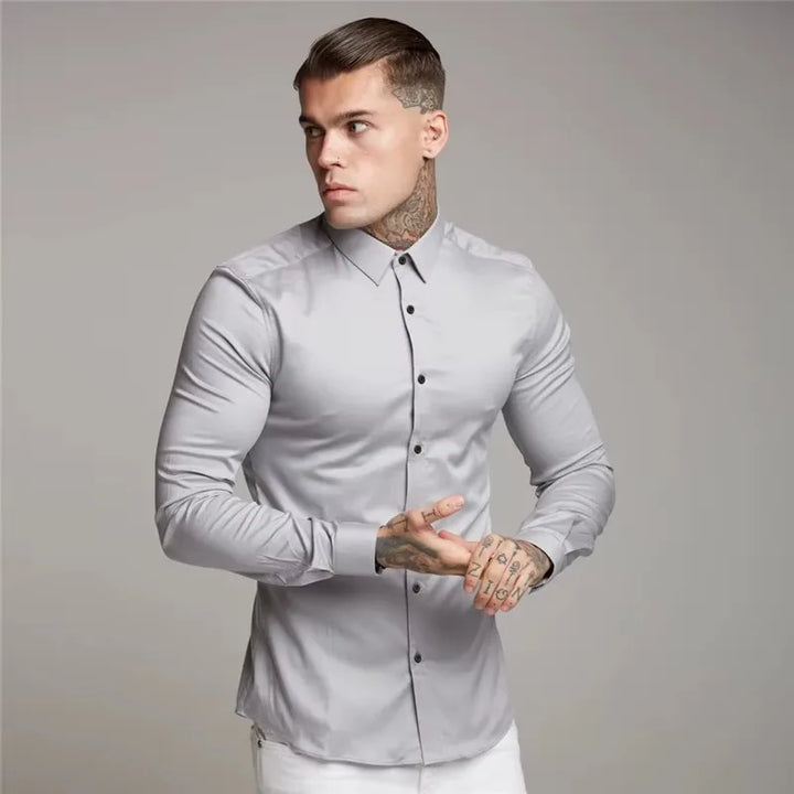 Men’s Smart Casual Tuxedo Dress Shirt