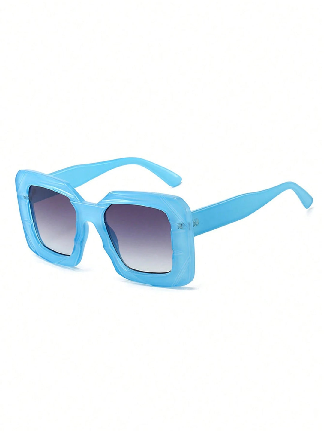 Stylish large square-frame women's sunglasses with UV protection.