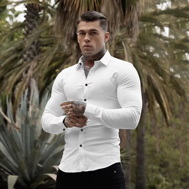Men’s Smart Casual Tuxedo Dress Shirt