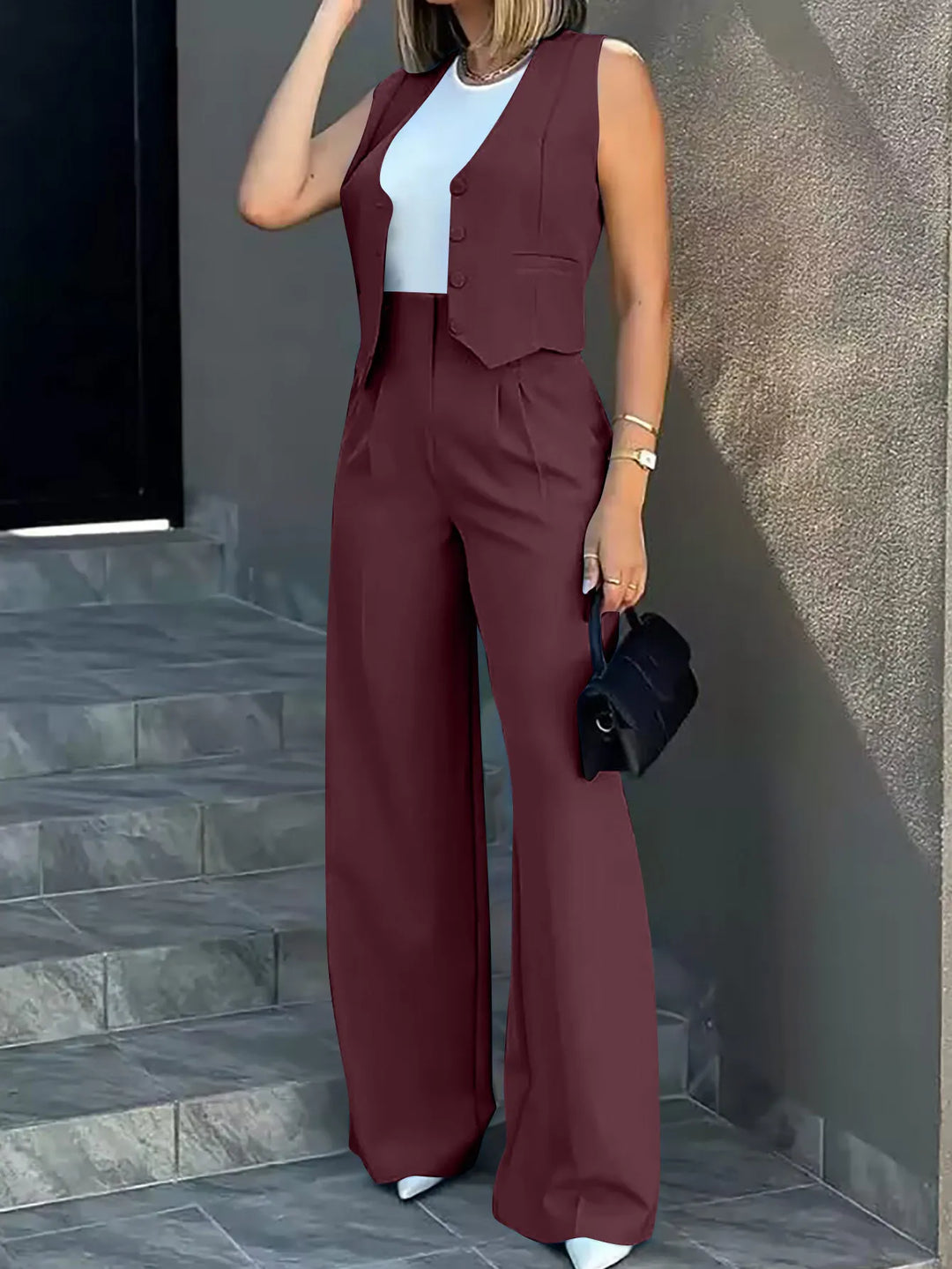 Women’s Vest & Pants Set Chic Two-Piece