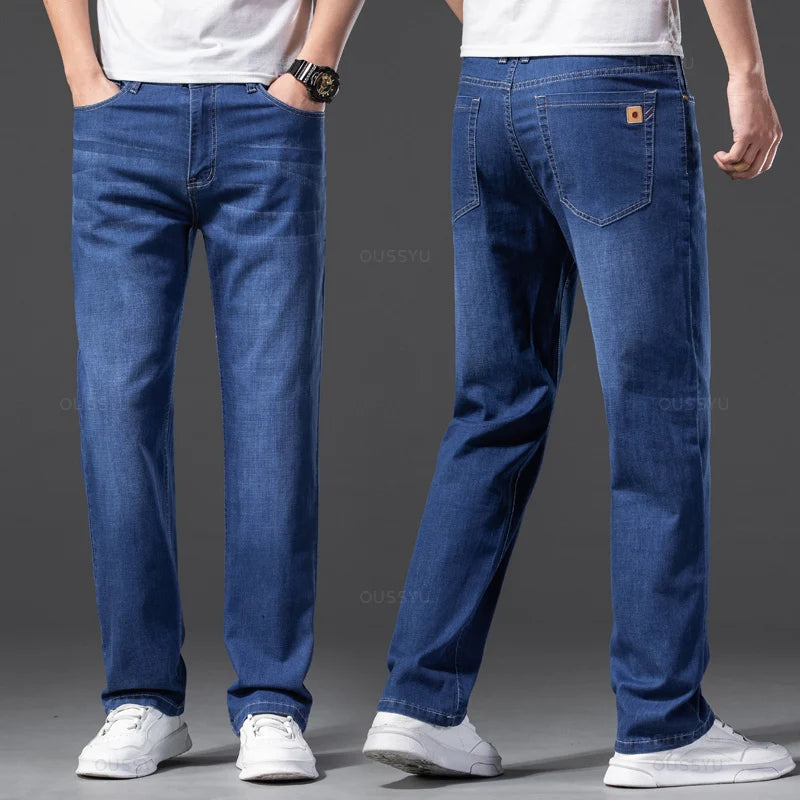 Light Blue Fit Jeans Plus Size 40 42 44 46