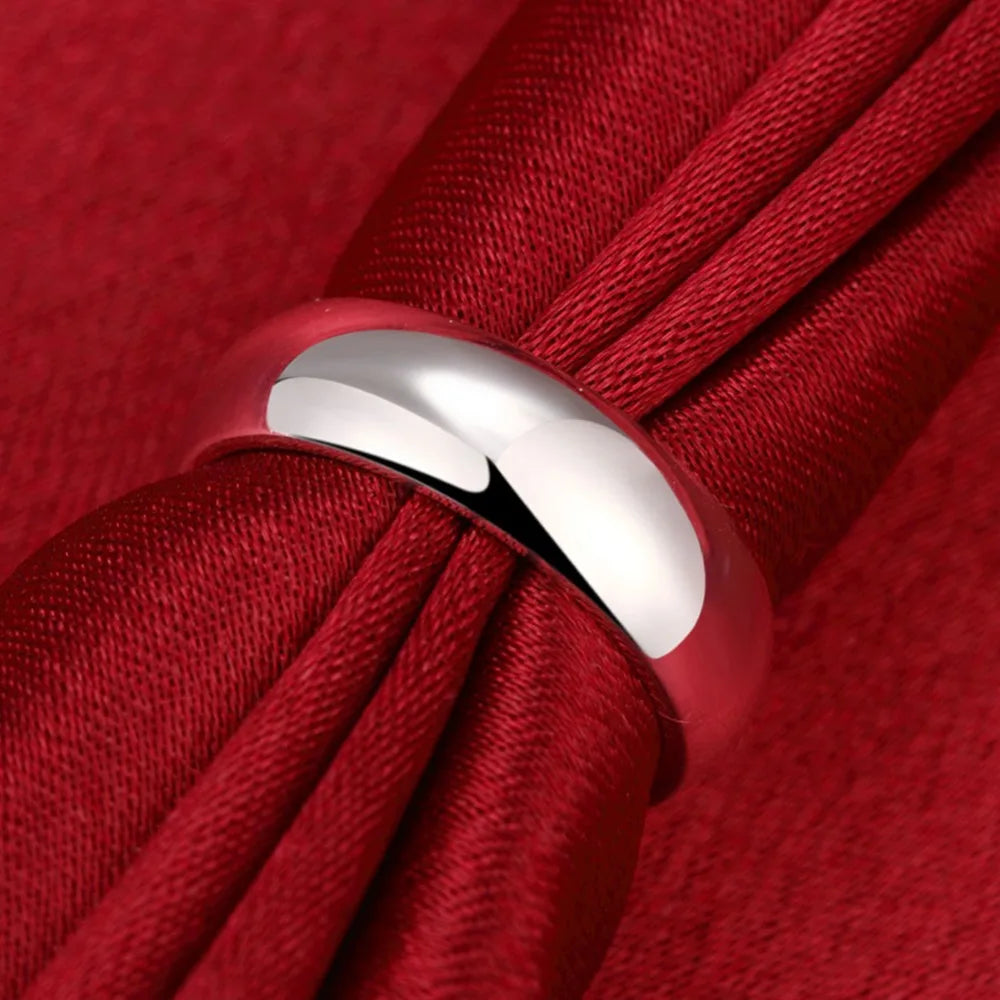 925 Silver Circle Ring Simple Round Design for Women