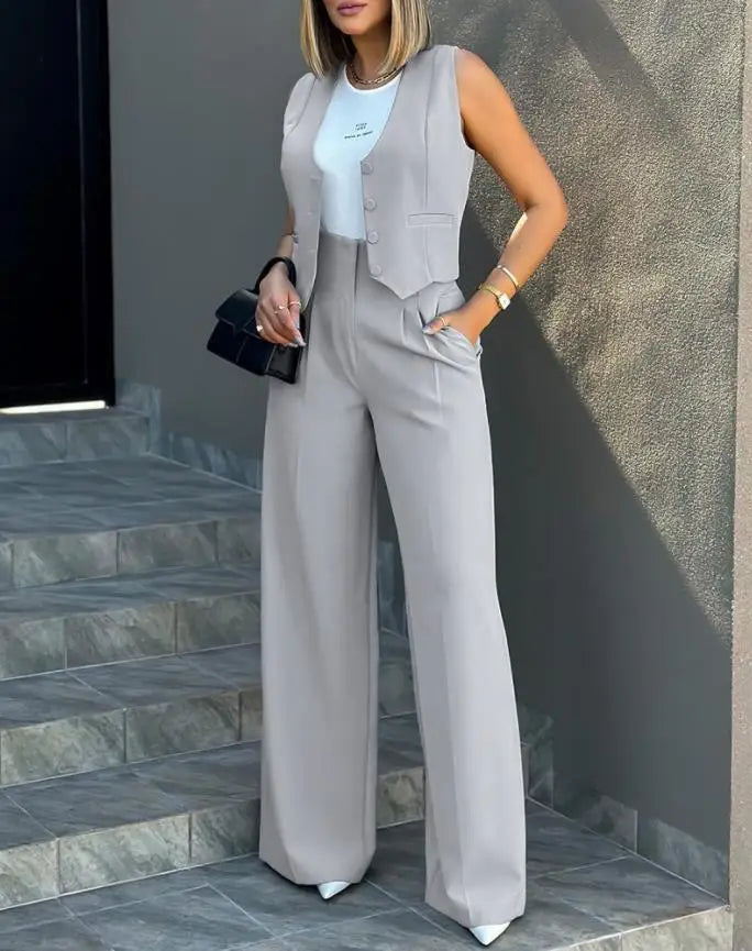 Women’s Vest & Pants Set Chic Two-Piece