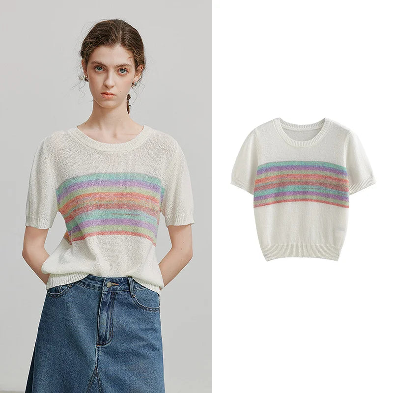 Striped Knitwear Vest TOYOUTH